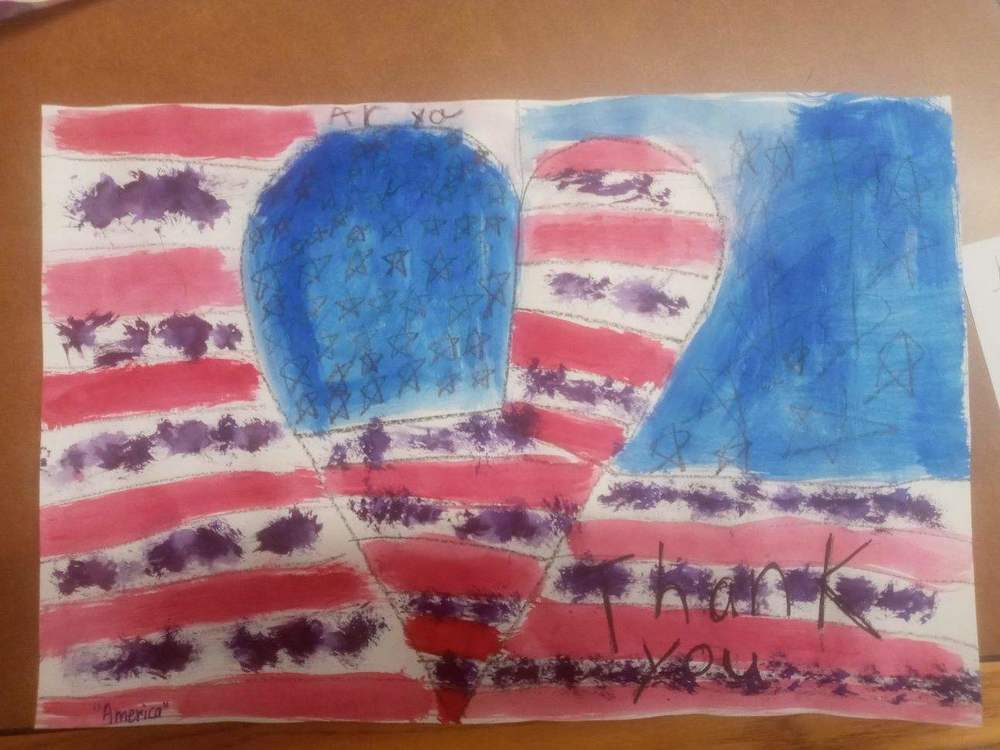Student art recognizing veterans