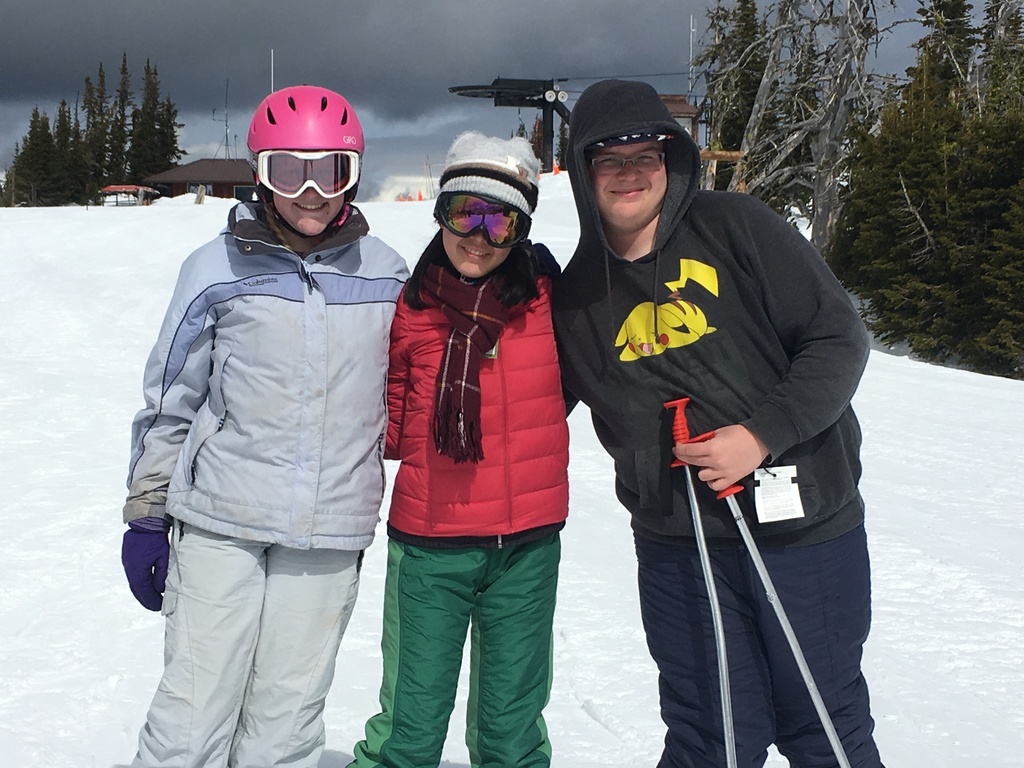 Students on ski trip