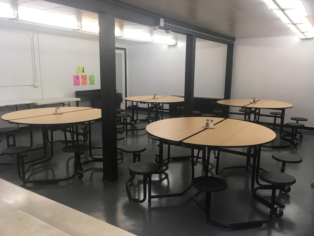 Cafeteria tables and chairs